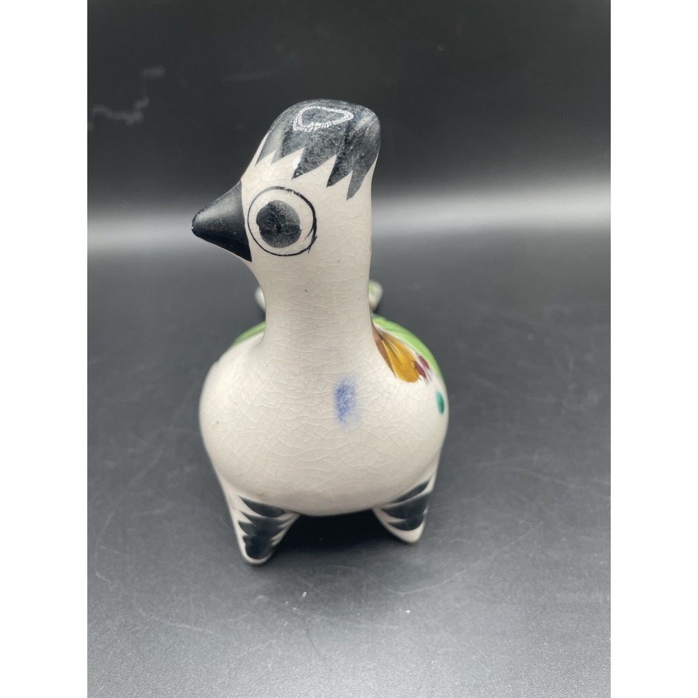 Vtg Hand painted Tonala Signed Pottery Bird folk art - Picture 7 of 10